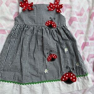 Rare Too Ladybug gingham dress